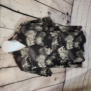 Tommy Bahama men's tropical button down shirt 100%silk